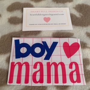 Boy Mama Car Decal